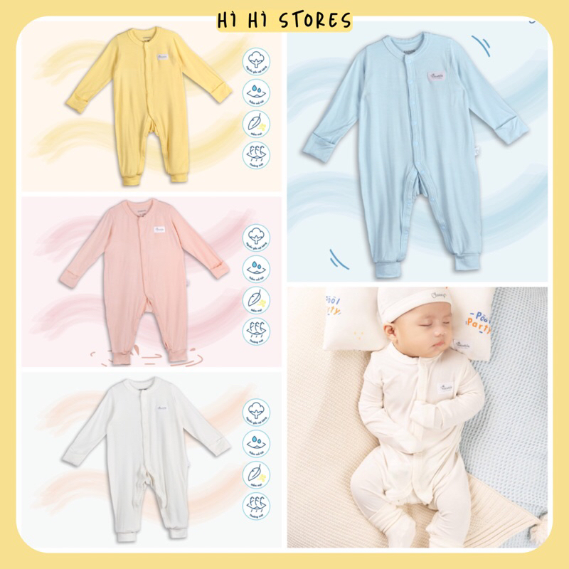 Chaang body dài cúc giữa cho bé sơ sinh SS23