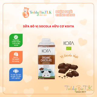 [KOITA] Sữa tươi vị socola hữu cơ 200ml