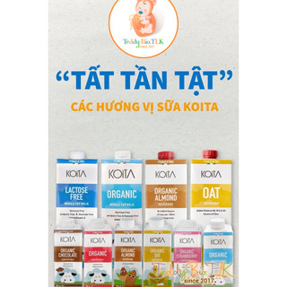1 thùng 12 hộp sữa tươi hữu cơ Koita 1 Lít các vị