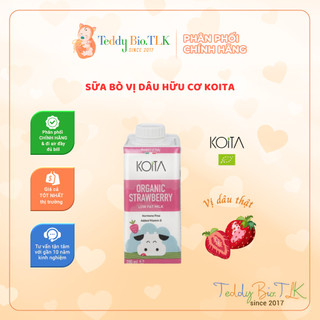 [KOITA] Sữa bò hữu cơ vị dâu 200ml