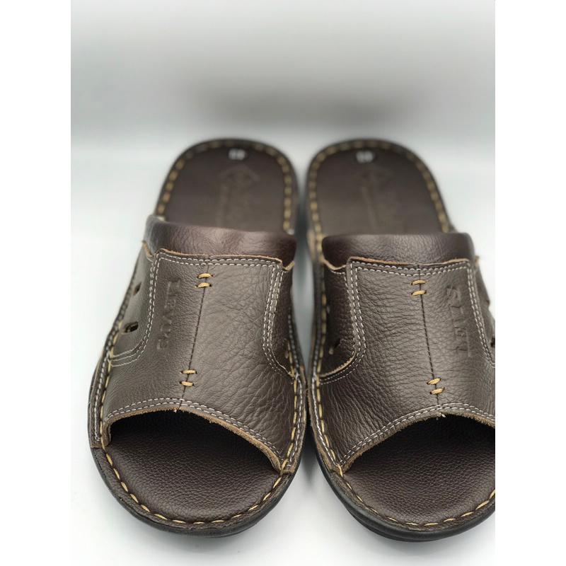 Dép quai ngang da bò cao cấp dành cho người trung niên, TD-100, Shop THÀNH ĐẠT, dép khâu may chắc chắn, bảo hành sp