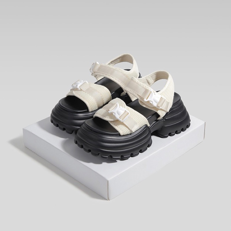Sandal nữ đế độn 7cm dáng thể thao phong cách cá tính tôn dáng hàng cao cấp fullbox