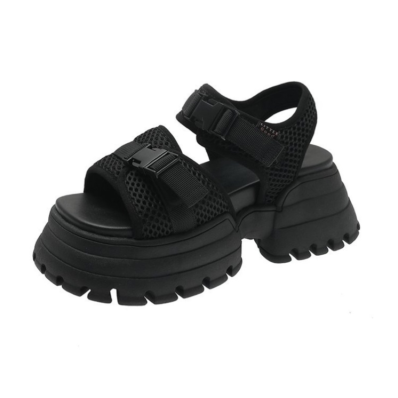 Sandal nữ đế độn 7cm dáng thể thao phong cách cá tính tôn dáng hàng cao cấp fullbox