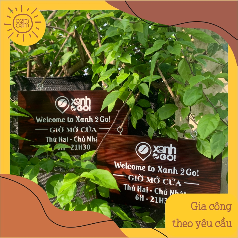 Bảng gỗ vintage KT40x23cm