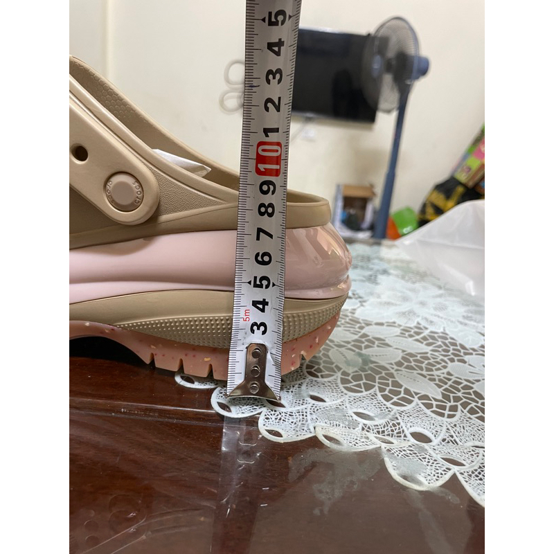 Sandal Crush Cross viền bóng đế răng cưa cao 7-8cm- tặng kèm 10 sticker xinh