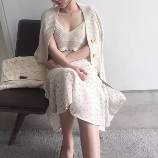 💥Áo 2 dây len móc croptop cho nữ