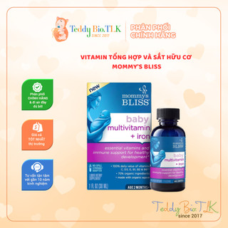 𝐂𝐇𝐈́𝐍𝐇 𝐇𝐀̃𝐍𝐆 - Vitamin Tổng Hợp Chứa Sắt hữu cơ Mommys Bliss (Baby Multivitamin + Iron Organic Drop) - cho bé từ 2 tháng