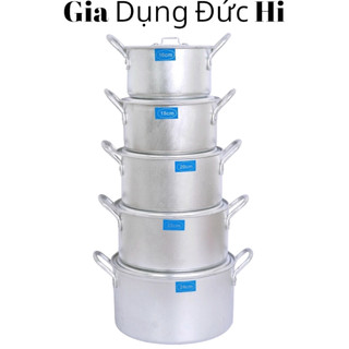 Bộ nồi nhôm cao cấp 5 cái đủ size - 24cm 22cm 20cm 18cm 16cm