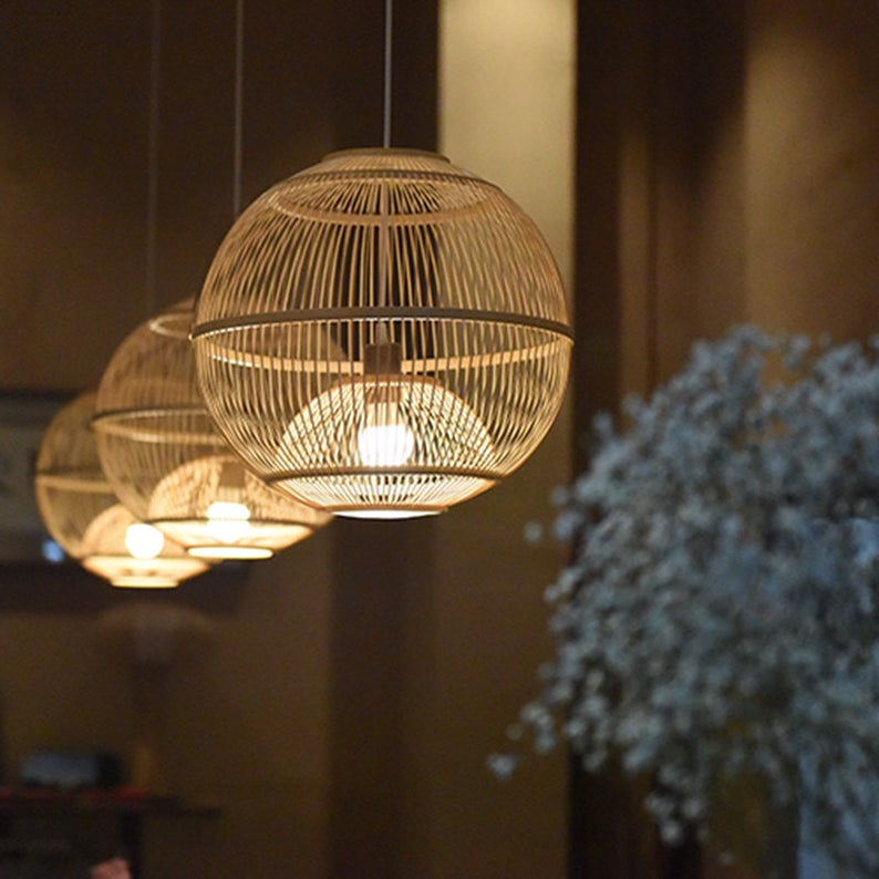 Đèn tăm tre| đèn tre trang trí