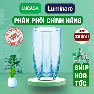 Bộ Ly Thủy Tinh Luminarc Eiffel Sky Blue 350ml - Loại Cao BOL4585 | Phân Phối Chính Hãng