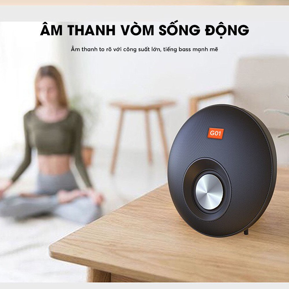 Loa nghe nhạc bluetooth K4+ dòng xách tay âm khá lớn kết nối không dây kiểu dáng tròn đẹp kèm jack 3.5 bảo hành 24 tháng