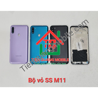 Bộ vỏ Samsung M11 (gồm lưng, sườn, khung xương, nút bấm, kính cam, khe sim)
