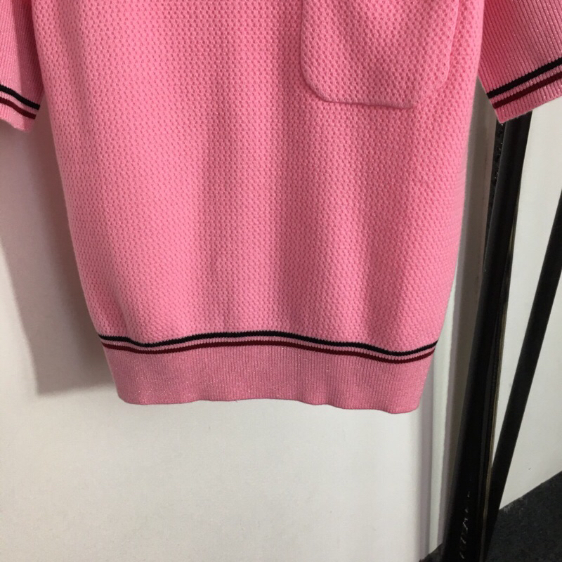 Áo len dệt kim ngắn tay CN Channel cao cấp có 2 màu