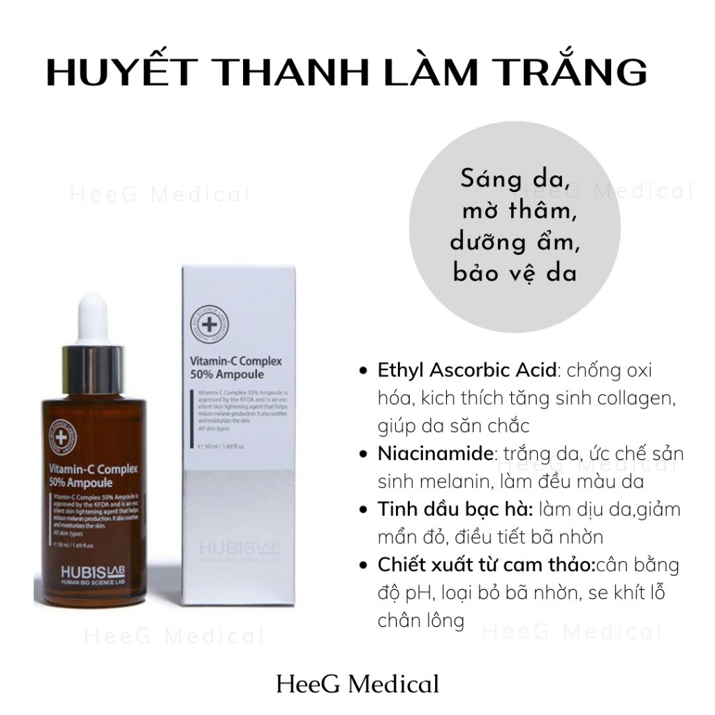 Tinh chất làm sáng Vitamin C 50% Hubislab