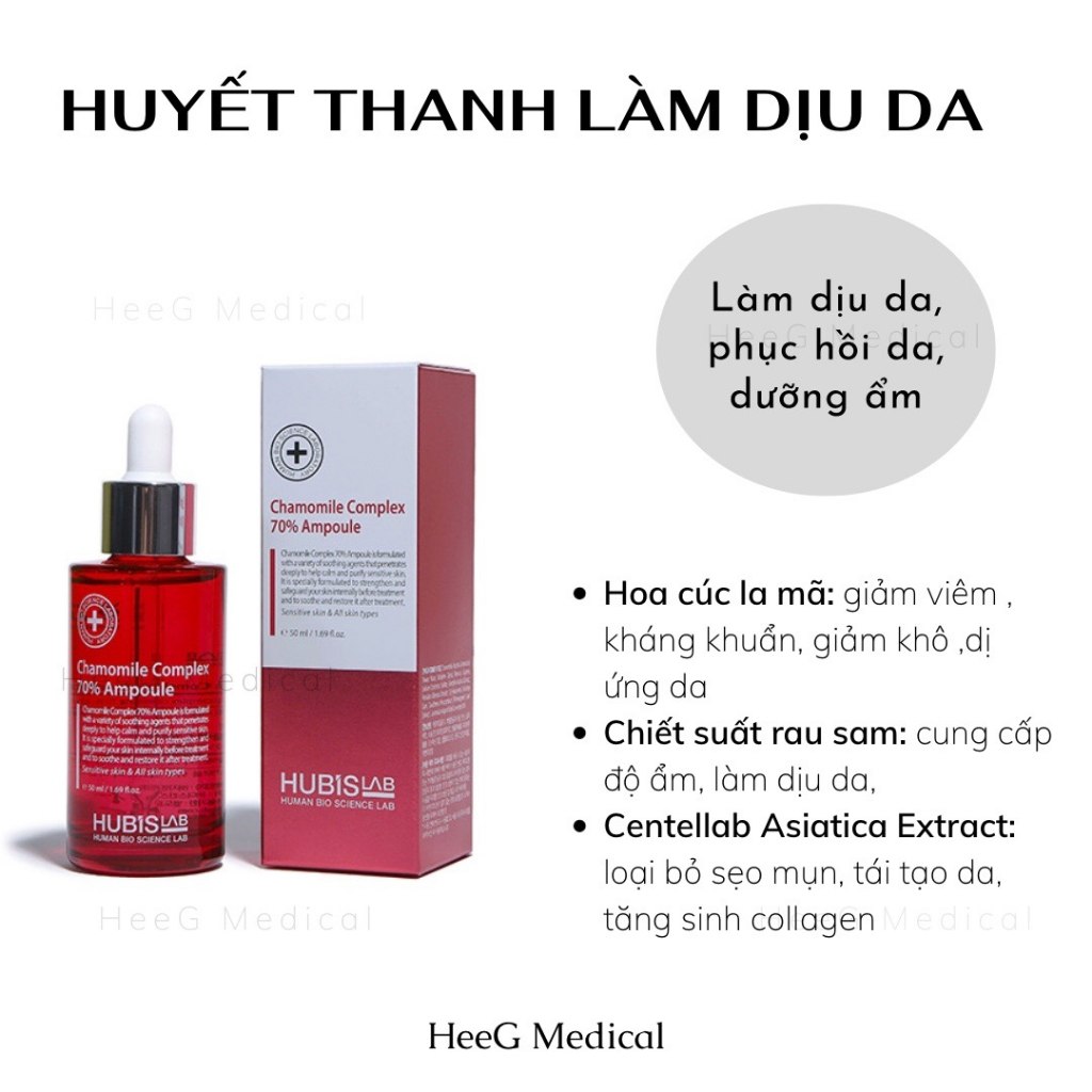 Tinh chất chamomile complex 70% ampoule Hubislab