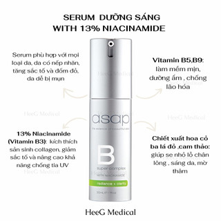 Tinh chất phục hồi dưỡng trắng da Serum Asap super B complex