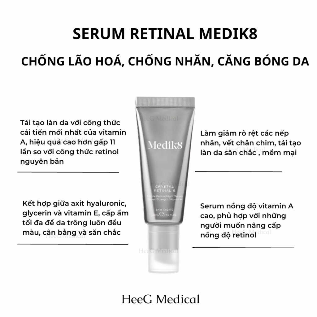 Kem Dưỡng Chống Lão Hóa và Giảm Nếp Nhăn Medik8 Crystal Retinal