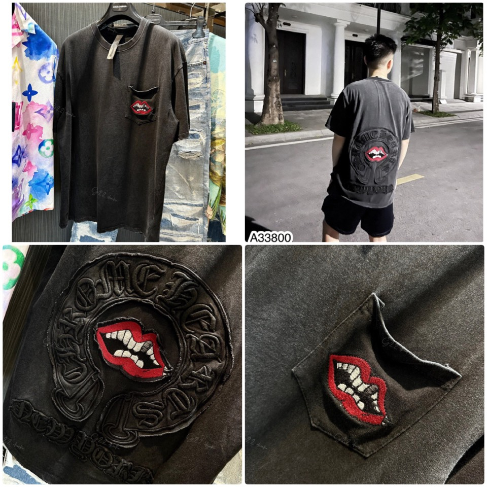 Áo Thun Nam Nữ Cotton Chromes Phối Họa Tiết Cao Cấp, Áo Phông Unisex Chromes Superior Mới Nhất