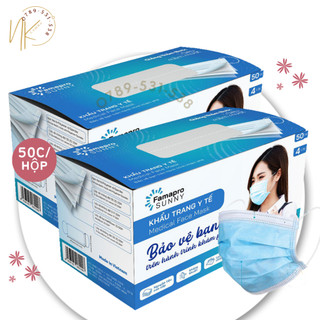 Combo khẩu trang y tế famapro sunny hộp 50 cái