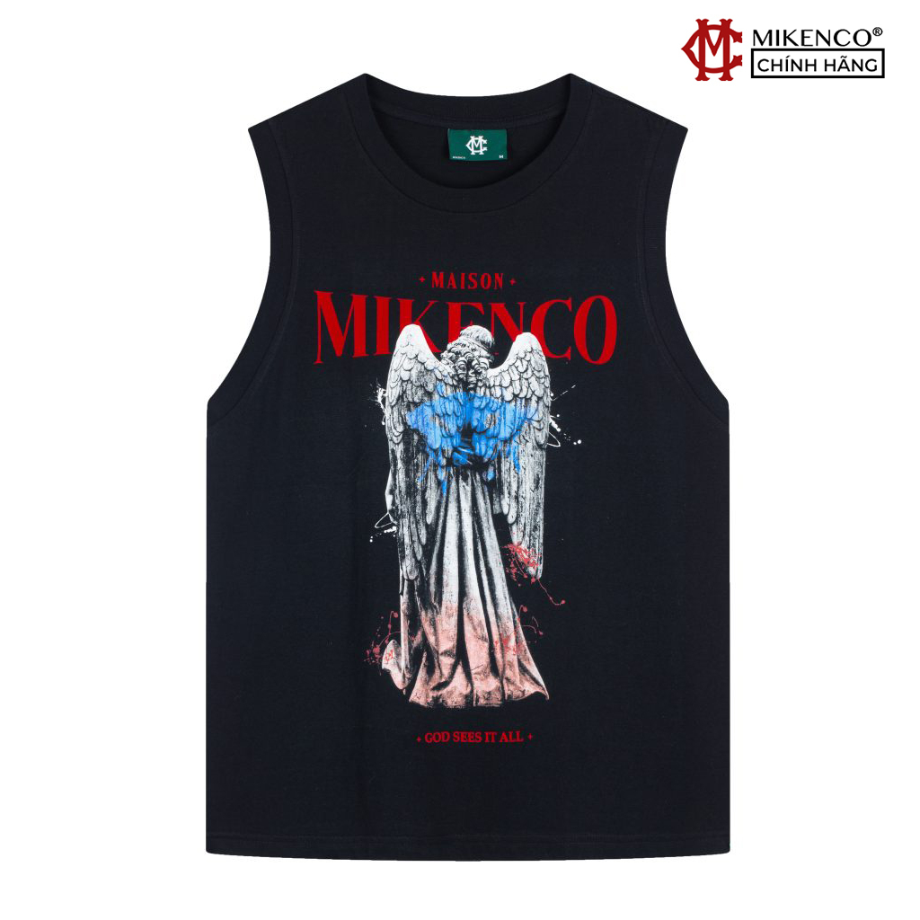 Áo ba lỗ nam MIKENCO God sees it all tank top