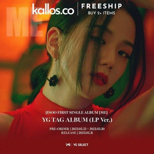Bộ Jisoo First Single Album Me Flower, YG Tag, KiT ALBUM Kpop - Kallos Vietnam
