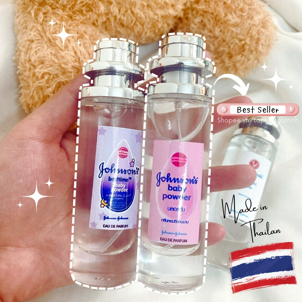 Nước hoa johnson baby, Nước hoa Thái Lan em bé mùi phấn 35ml bodymist nội địa Thái