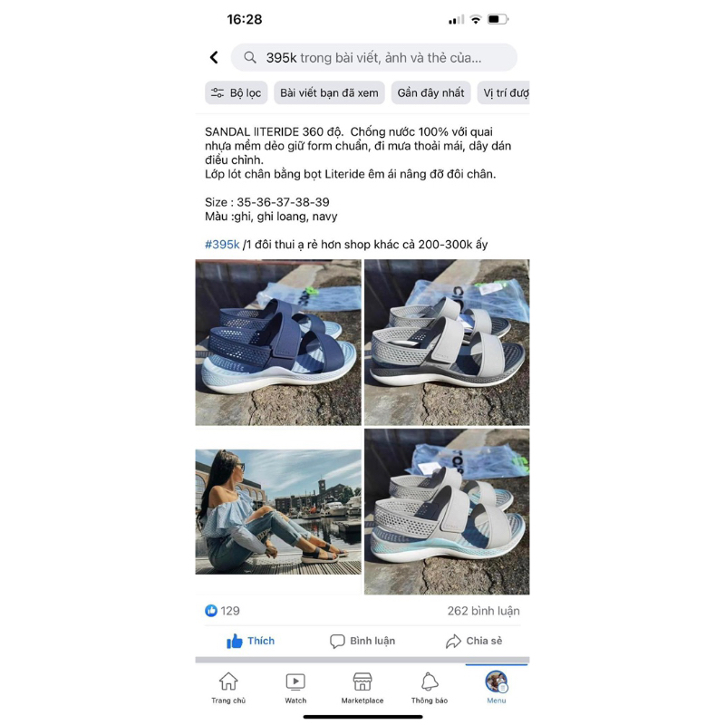 Sandann hãng CROCS DƯ XỊN ĐÉT