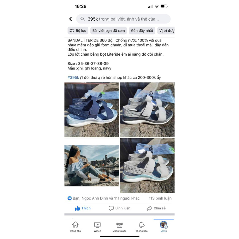 Sandann hãng CROCS DƯ XỊN ĐÉT