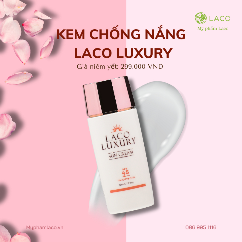Kem Chống Nắng Hóa Học LACO Luxury Sun Cream 50ml SPF45 PA++++ | Linh Spa
