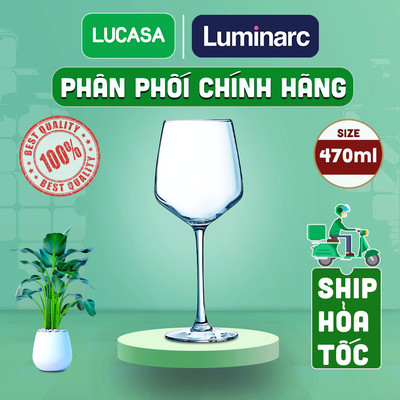 Bộ 6 Ly Rượu Vang Thủy Tinh Luminarc Val Surloire 470ml - BOL9570 | Phân Phối Chính Hãng