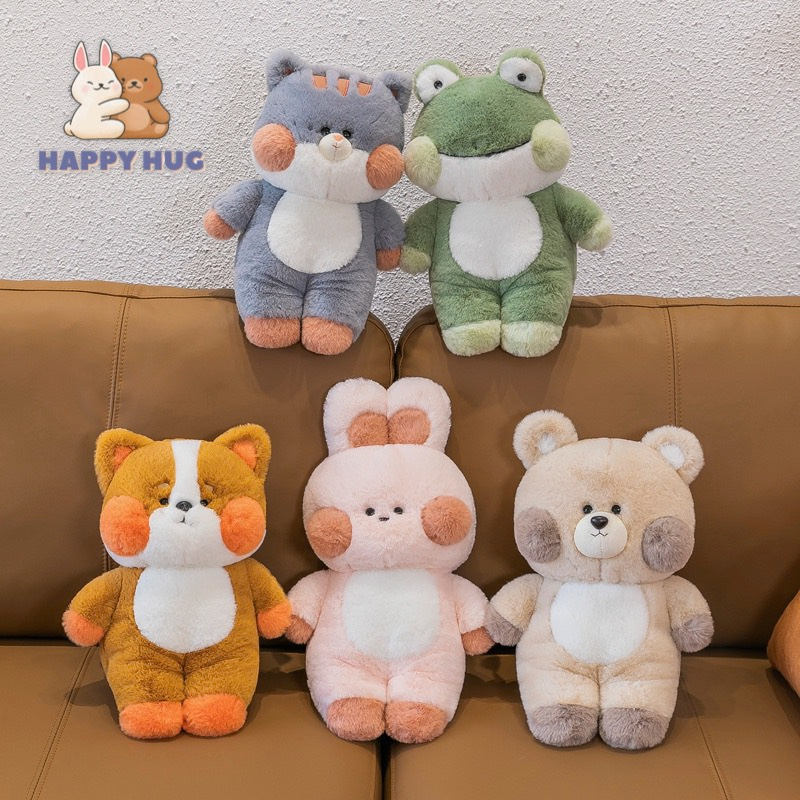 Gấu bông bộ sưu tập động vật đáng yêu cho bé, thú nhồi bông size 28cm - Happy Hug