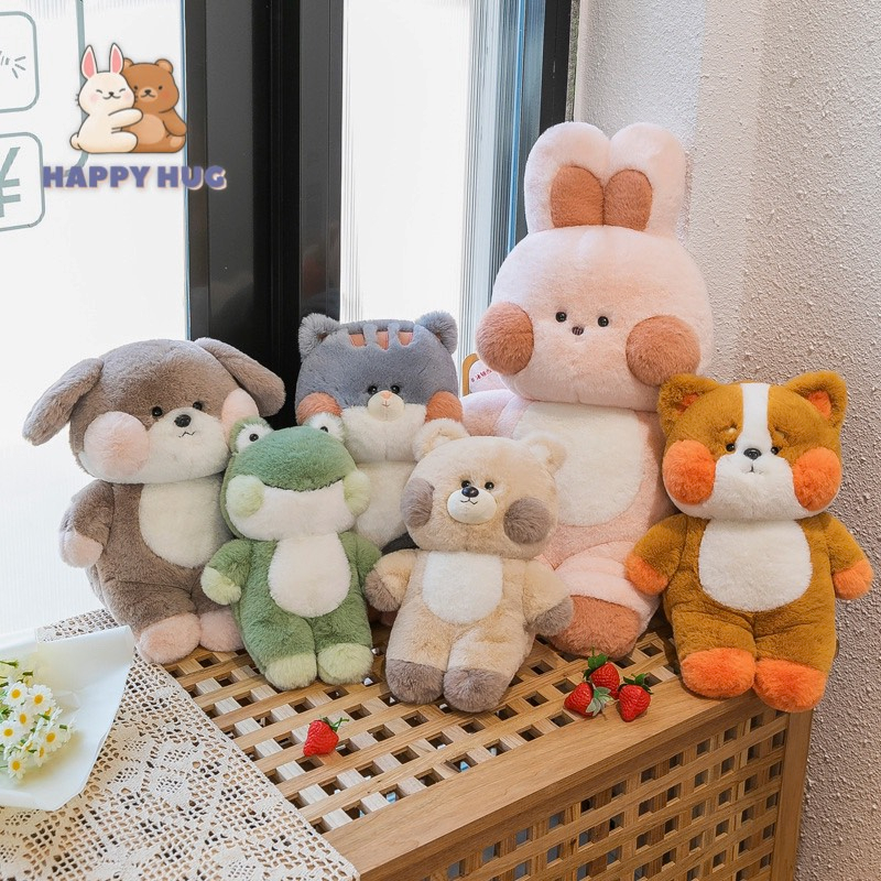 Gấu bông bộ sưu tập động vật đáng yêu cho bé, thú nhồi bông size 28cm - Happy Hug