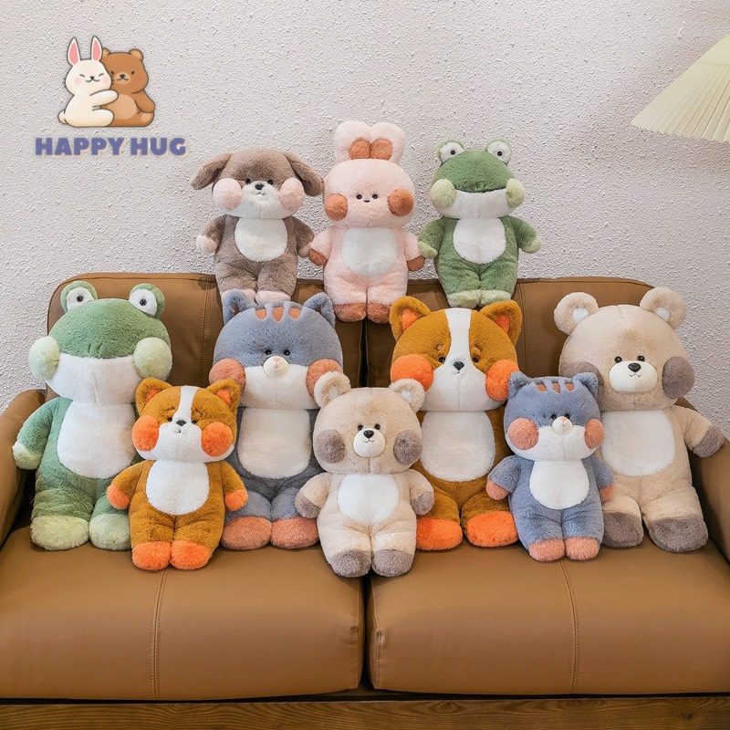 Gấu bông bộ sưu tập động vật đáng yêu cho bé, thú nhồi bông size 28cm - Happy Hug