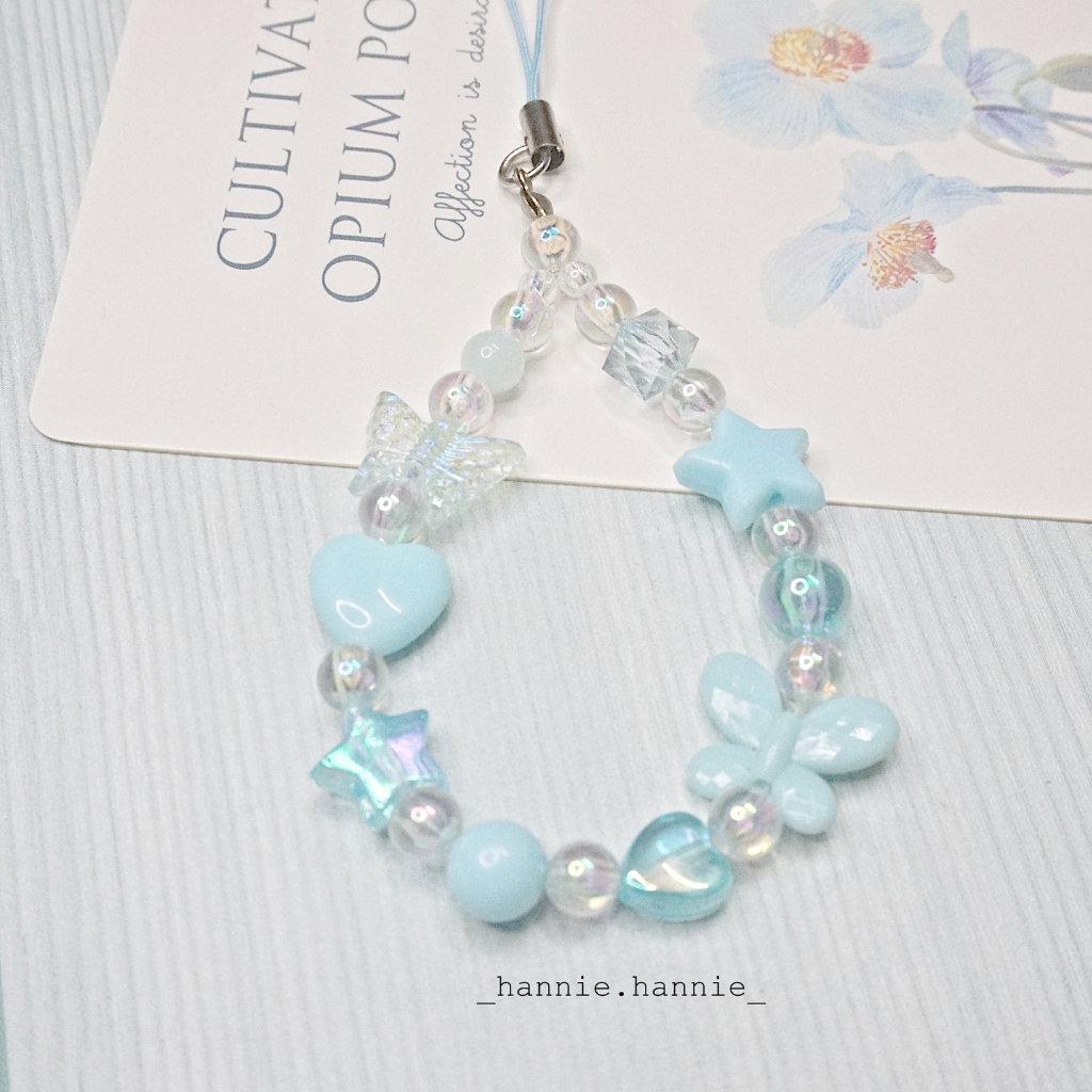 (Tím/Hồng/Vàng/Cam/Xanh lá/Xanh biển) Móc khóa hologram charm - Phụ kiện dây treo balo chìa khóa điện thoại handmade