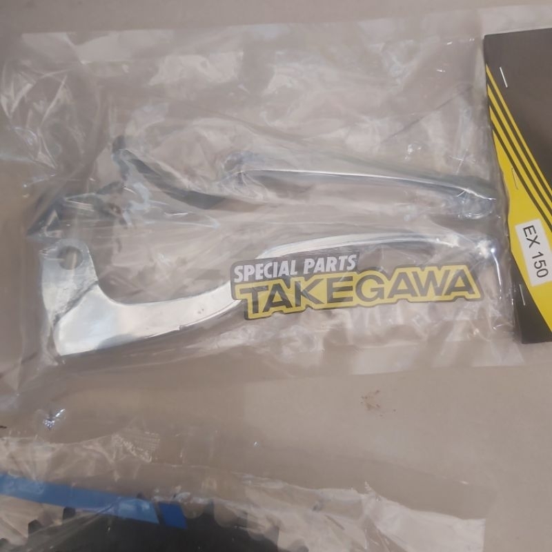 cặp tay thắng tay côn exciter 135 /150 trắng bạc xi ken