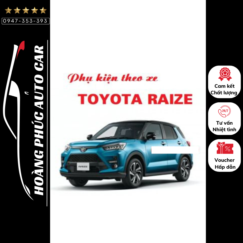 Đầy đủ phụ kiện cho xe Toyota Raize đời 2021 - 2022 - Hàng cao cấp