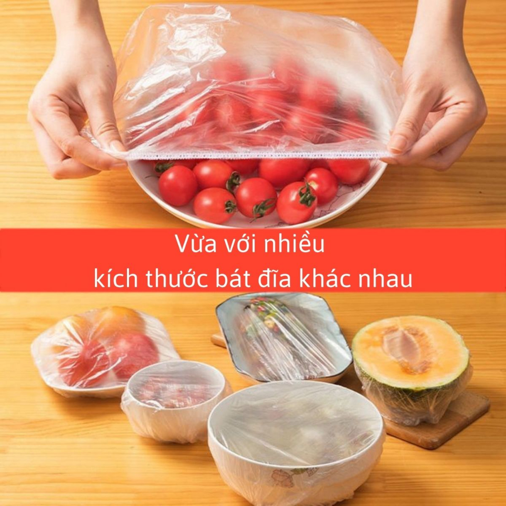 Màng bọc thực phẩm co giãn tái sử dụng nhiều lần, túi 100c làm từ chất liệu PE an toàn thực phẩm
