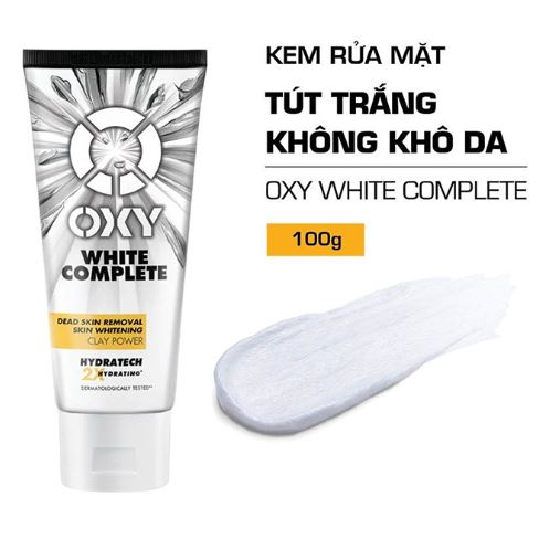 Kem rửa mặt Oxy 100g công thức cấp ẩm mới, giảm nhờn, tút sáng da