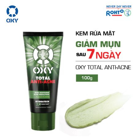 Kem rửa mặt Oxy 100g công thức cấp ẩm mới, giảm nhờn, tút sáng da