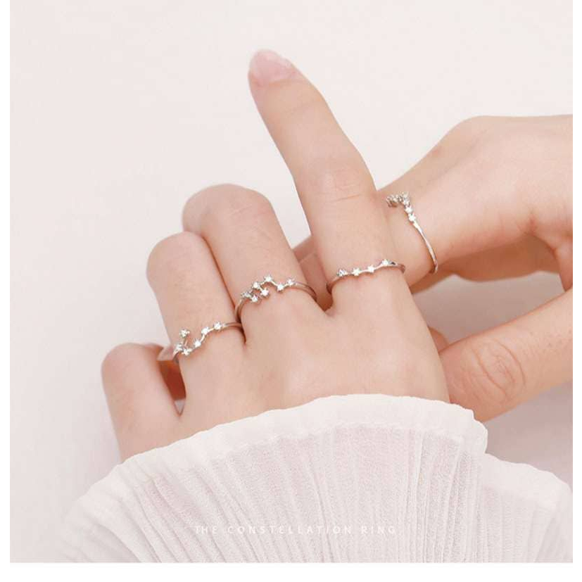 Nhẫn 12 cung hoàng đạo freesize đẹp - Trang sức