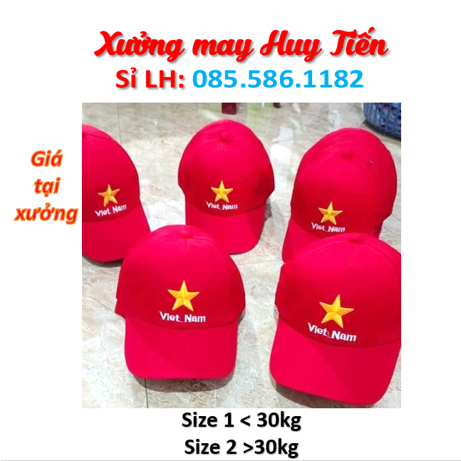 mũ cờ đỏ sao vàng loại đẹp