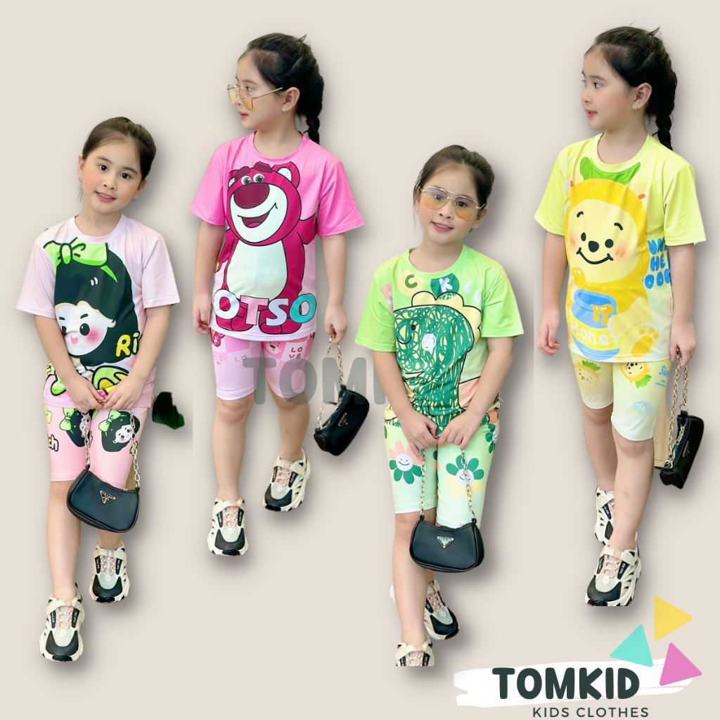Đồ bộ cho bé gái set đồ bé gái chất thun lạnh chính phẩm loại 1 dày dặn không nhão vải 10-40kg Tomkids
