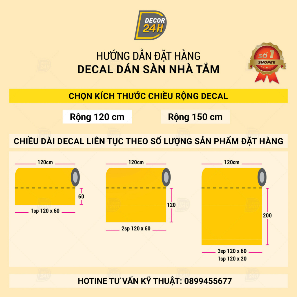 Decal Dán Sàn Phòng Tắm Chuyên Dụng Keo XÁM Cao Cấp, Decal Gạch Bông Made in KOREA, Size lớn 120-150cm, Chống trơn trượt