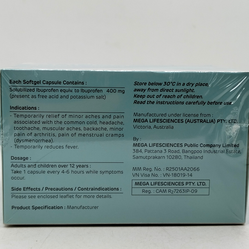 GOFEN 400 Clearcap MEGA We care hộp 5 vỉ x 10 viên