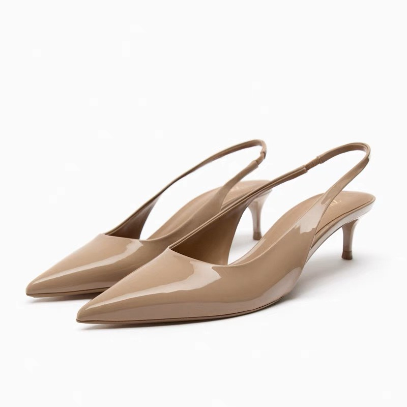 Giày Zara xuất xịn Sandal mũi nhọn da bóng Fullbox+ kèm ảnh thật