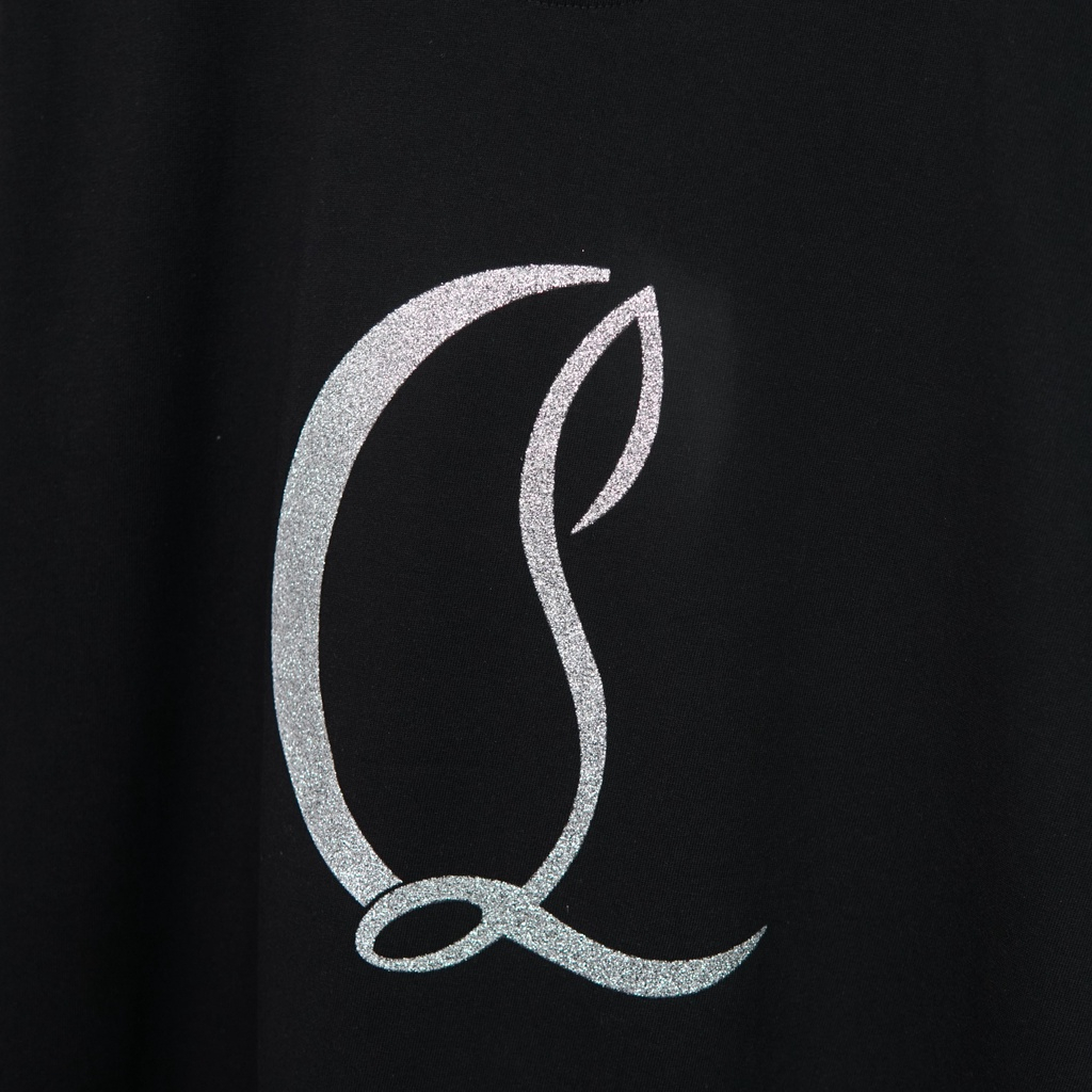 Áo thun LC phối in kim tuyến ngang tay chất liệu cotton siêu đẹp, Áo Phông Unisex Nam Nữ