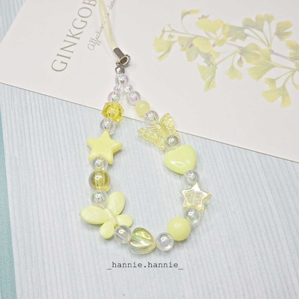 (Tím/Hồng/Vàng/Cam/Xanh lá/Xanh biển) Móc khóa hologram charm - Phụ kiện dây treo balo chìa khóa điện thoại handmade