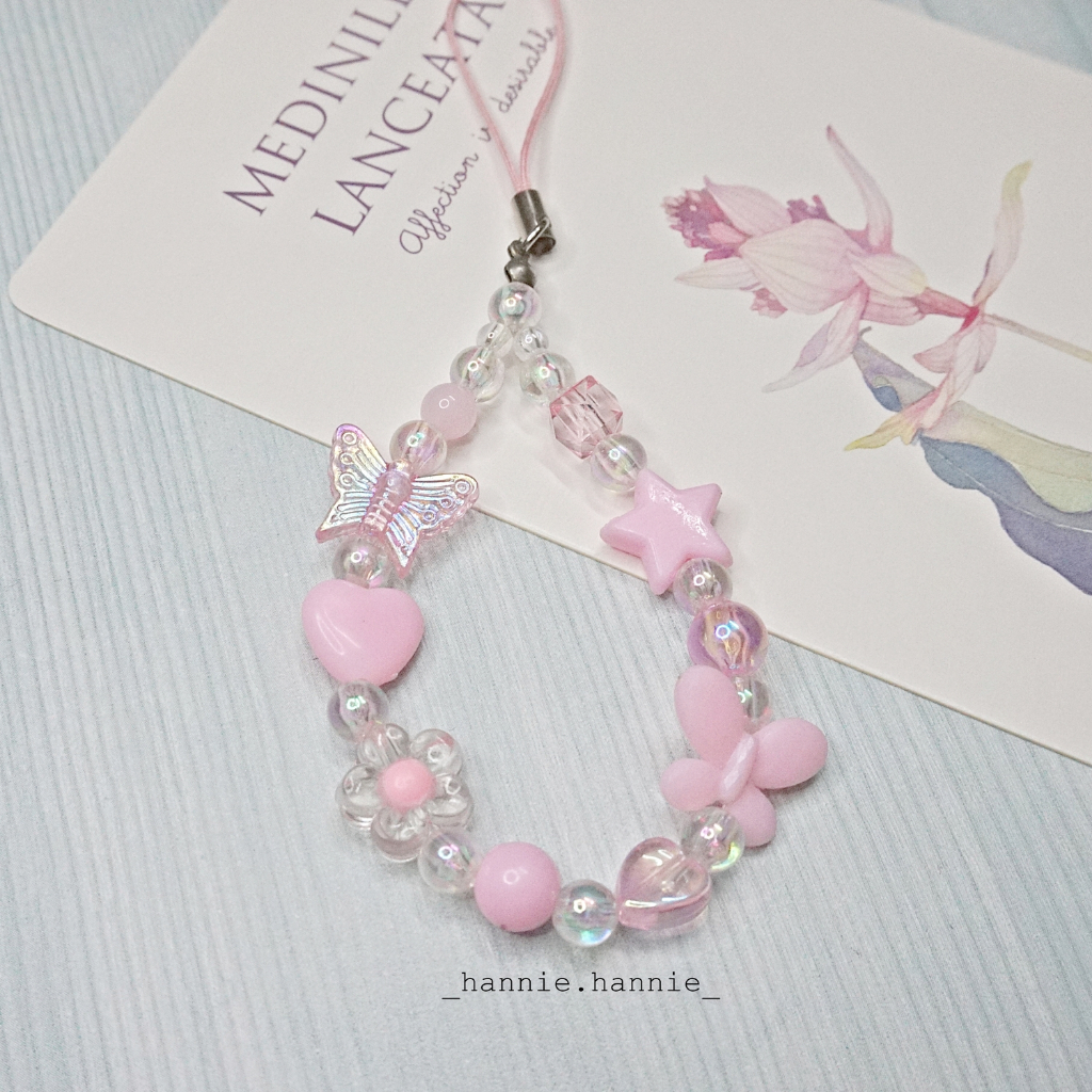 (Tím/Hồng/Vàng/Cam/Xanh lá/Xanh biển) Móc khóa hologram charm - Phụ kiện dây treo balo chìa khóa điện thoại handmade