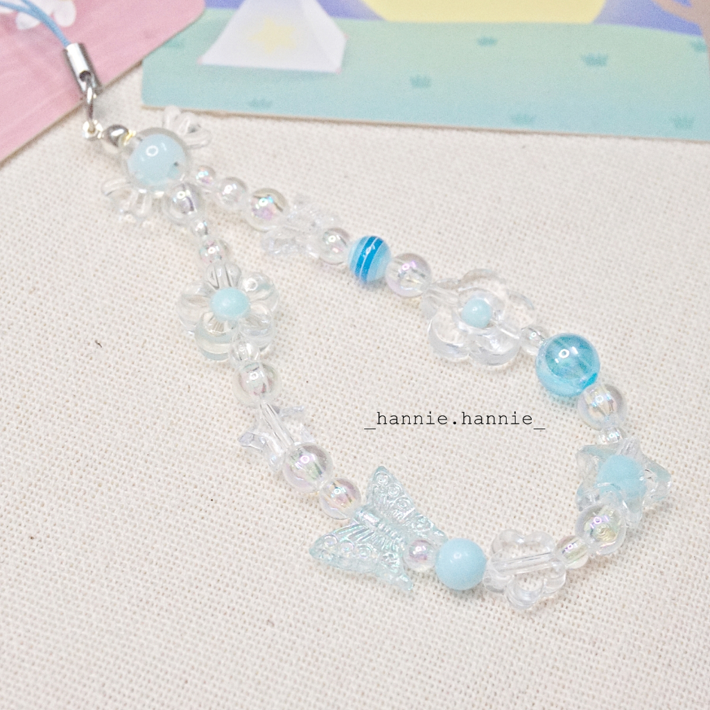 Clara - (Tím/Hồng/Vàng/Cam/Xanh biển) Móc khóa hologram charm - Phụ kiện dây treo balo chìa khóa điện thoại handmade