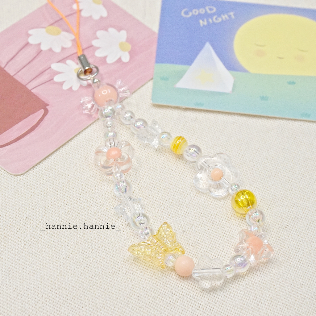 Clara - (Tím/Hồng/Vàng/Cam/Xanh biển) Móc khóa hologram charm - Phụ kiện dây treo balo chìa khóa điện thoại handmade